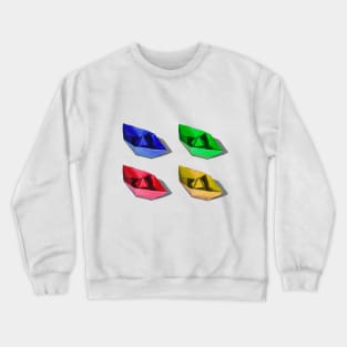 Color Boats Origami Crewneck Sweatshirt